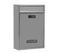 Gralara Cassetta le da parete con serratura a combinazione 8,6x3,3x12,6 pollici Robusta cassetta le multiuso per la raccolta della Scatola di, Grigio