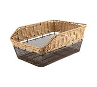 Gralara Cestino per Bicicletta, Cestino Posteriore per Bici, Accessori universali, Organizer per Portapacchi per Bicicletta, Borsa Posteriore per Shopping, Marrone
