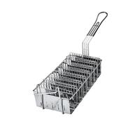 Gralara Cestino per taco, cestello porta taco per friggitrice, con impugnatura, tortillas, supporto per frittura, supporto per contenitore per cestello fritto, 8 griglie