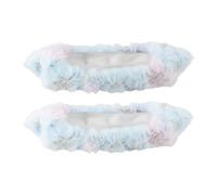 Gralara Coppia Protezioni Pattini Ghiaccio Ice Flanella Morbida Resistente Prolungamento Adatta a Hockey Pattinaggio Figure Regalo Casa, Rosa Blu