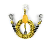 Gralara Corda di Traino Gonfiabile Fune Nautica, Array, Giallo E Nero A Pois, 17FT Giallo E Nero A Pois Con Galleggiante, Lunghezza Lato Singolo 2,6 Metri, Per 3 Persone