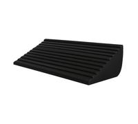Gralara Cuneo Inclinata in Schiuma Resistente Pedana Inclinata Stabile Attrezzo per Atleti, Stretching, Rampa Per Soglia, Nera, 40.5x16x6cm, Con Superficie A Gradini