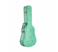 Gralara Custodia Chitarra Classica Rigida, Custodia Rigida Per Chitarra 40/41 Pollici, PU, Verde Retrò, Interno Grigio, Con Spallacci