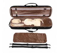 Gralara Custodia Rigida Resistente Alla Pressione Accessorio Musicale Trasporto Facile per Viaggio, Nero, Nero Con Interno Marrone E Catena Dorata
