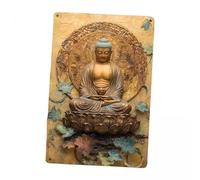 Gralara Decorazione Murale Buddha Piatto 3x2D, Ornamento Vintage Religioso, Opera D'arte Da Parete per Biliardo, Cucina, Bar, Camera Da Letto, 2 pezzi