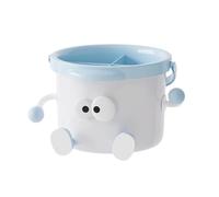 Gralara Desk Organiser Organizer Scrivania con Scomparti Box Porta Penne con Manico Ampio Contenitore Pratico per Cosmetici E Accessori PP Spesso E Re, Bianco E Blu