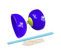 Gralara Diabolo Cinese Gioco Interattivo Giocattolo Cuscinetto Doppio Materiale PP Flessibile Adatto a Apprendimento Abilità Manuali, Blu