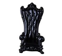 Gralara Divano in Miniatura 1/12, Modello di Divano per Casa delle Bambole, Poltrona con Schienale, Mobili in PVC per Allestire Miniatura, per Collez, Nero