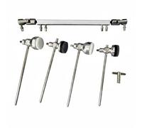Gralara Drum Pedal Connector Asta Collegamento Pedale Grancassa Doppio Trasmissione Battente Feltro Chiave Standard Metallo Resistente per Pratica Sala Prove Spettacoli