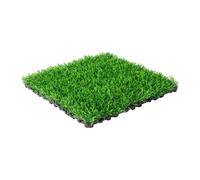 Gralara Erba Artificiale, Piastrelle in Erba Artificiale, tappetini per Cani, Tappetino Ornamentale Leggero Verde per Pavimenti, per Interni ed Esterni, Verde Scuro