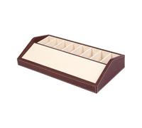 Gralara Espositore Cinture in Pelle PU con Scomparti Multipli per Organizzare E Mostrare La Collezione Scatola Cinture con Design Rettangolare E Bordo, caffè
