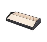 Gralara Espositore Cinture in Pelle PU con Scomparti Multipli per Organizzare E Mostrare La Collezione Scatola Cinture con Design Rettangolare E Bordo, Nero