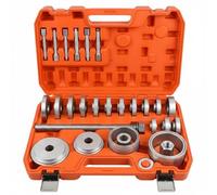 Gralara Estrattore Cuscinetti Cuscinetto Ruota Set Pressa Mozzo Attrezzo Meccanico Rimozione E Installazione in Valigetta Materiale Durevole Adatto per Officina Garage Furgone Assistenza, Arancione