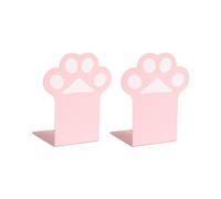 Gralara Fermalibri con Artiglio di Gatto Fermalibri Decorativi in Metallo Antiscivolo Carino 1 Paio di Fermalibri per Scaffali Sala Studio Scaffale Decorazion, Rosa