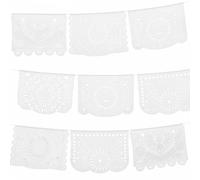 Gralara Festone Messicano Perforated Paper Banner Resistente Ghirlanda Messicana Traforata Sfondo Fotografico Ghirlanda Giorno Dei Morti per Cinco De Mayo, Festa Messicana, Cuore E Girasole