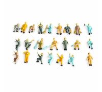 Gralara Figura di Lavoratore con Finiture Accurate E Plastica di Lunga Durata per Modelli di Treni E Architetture con Elementi per Paesaggi in Miniatura E, style to 2