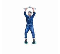 Gralara Figurina Riparatore Dettagli Realistici Mini Personaggio Operaio Alta Precisione Modello 1/64 per Collezionisti, Meccanico Sotto L Auto