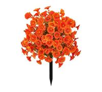 Gralara Fiori Artificiali, Decorazioni per Il Giardino, palo da Giardino Realistico, Facile Manutenzione per la Tomba del Cortile, Orangina