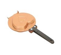 Gralara Friggitrice Doppia Padella Antiaderente Griglia Pancake Stampo Sandwich Piastra Barbecue in Acciaio Inox con Superficie Antiaderente Adatta per Torte, a forma di cuore