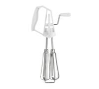 Gralara Frusta con Doppia Testa di Miscelazione Compatto Frusta a Manovella Durevole Utensile per Cucina, Array, Bianco