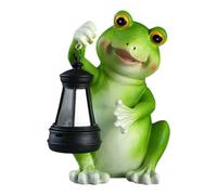 Gralara Garden Solar Frog Statue Light Figurina per Esterni Figura Lanterna Decorazione per la casa Ornamento per Il Patio di Compleanno Mamma