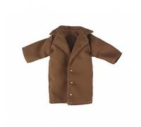 Gralara Giacca per Bambola con Revers Giacca Completo Bambola Soprabito Miniatura Dettagliato Accessorio Esporre O Fotografare La Collezione di Bambole, Kaki