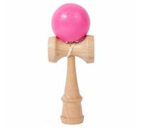 Gralara Gioco Acchiappa Palla Colorato Gioco di Abilità con Coppa e Palla in Legno per Bambini, Principianti, Rosa, Grande 120G