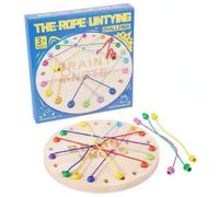 Gralara Gioco Disincastro Corde Pensiero Logico Rompicapo Portatile Consapevolezza Spaziale Modello Tridimensionale in Legno per Bambini