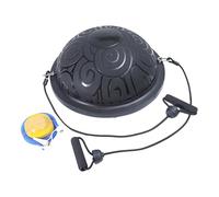 Gralara Half Balance Ball con Fasce di Resistenza e Pompa Allenamento Versatile per la stabilità Allenamento dell'equilibrio per allenamenti di Tutto Il, Nero