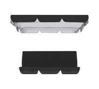Gralara Kit Copertura per tettoia per Sedia a Dondolo da Giardino Copertura Superiore e Fodera per Cuscino Coprisedile Resistente agli Strappi 150x50x10 cm, Nero