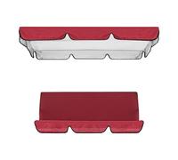 Gralara Kit Copertura per tettoia per Sedia a Dondolo da Giardino Copertura Superiore e Fodera per Cuscino Coprisedile Resistente agli Strappi 150x50x10 cm, Rosso