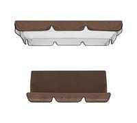 Gralara Kit Copertura per tettoia per Sedia a Dondolo da Giardino Copertura Superiore e Fodera per Cuscino Coprisedile Resistente agli Strappi 150x50x10 cm, Marrone