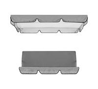 Gralara Kit Copertura per tettoia per Sedia a Dondolo da Giardino Copertura Superiore e Fodera per Cuscino Coprisedile Resistente agli Strappi 150x50x10 cm, Grigio