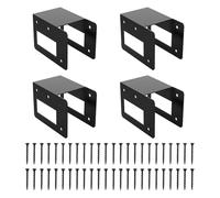 Gralara Kit di 4 staffe per Legna da, Staffa per rastrelliera Porta-Legna, impilabile, Porta-Legna per, Porta-Legna per falò, verande