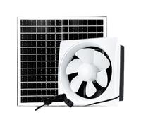 Gralara Kit di Ventilazione a Energia Solare per Montaggio a Parete, Pratico E Conveniente, Ventola di Raffreddamento Ad Alta velocità, Ventola di Scarico, Ventilatore da 10 Pollici 20W Solare