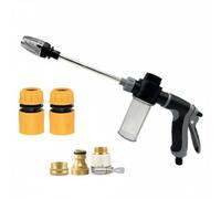 Gralara Lancia Ad Alta Pressione con Asta Lunga Antiruggine Pistola a Spruzzo per Lavaggio Auto Multifunzione Spruzzatore in Metallo per Tubo per Autolavaggio, Foam Pot M-Conn Set