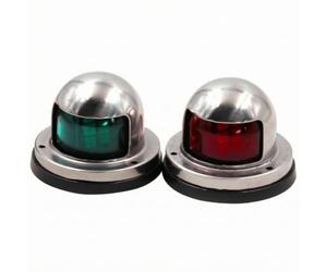 Gralara Luci di Navigazione con Base Nera | Design Compatto a Cupola, Luce di Navigazione per Barca, Facile da Instre, Fanale di Ancoraggio con Staffa Regolabile