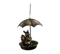 Gralara Mangiatoia uccello cibo per uccelli decorazioni da giardino decorazioni craetive a forma animale acqua per alimentazione stazione acqua degli uccelli, Scoiattolo