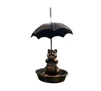 Gralara Mangiatoia uccello cibo per uccelli decorazioni da giardino decorazioni craetive a forma animale acqua per alimentazione stazione acqua degli uccelli, Gatto