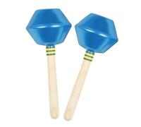 Gralara Maraca con Manico di Legno Facile da Usare Agitato a Sfera Sfera Multicolori Coppia di Maracas Shaker per Canto con Musica, Blu