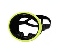 Gralara Maschera Subacquea Occhiali Immersione Schermo Viso Occhialini Snorkeling Vetro Temperato Infrangibile con Ampia E Cinturino Regolabile Adatta per Snorkeling Vacanze , Giallo Fluorescente
