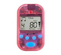 Gralara Metronomo Elettronico Compatto Luce Indicatore di Colore Rosso Metronomo con Display Schermo Digitale per Studio di Strumento, Rosso Trasparente