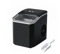 Gralara Mini Macchina Del Ghiaccio Pulizia Automatica Elettrodomestico Compatta, Nero Opaco
