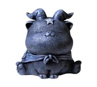 Gralara Mini Statua di Gatto in Resina, Accessorio per Il Tè, Decorazione per Libreria, D