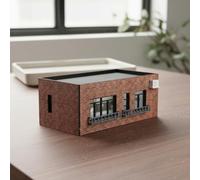 Gralara Modello Edilizio in 1 64 Casa in Miniatura Edificio Diorama Struttura Architettonica Facciata Realistica in PVC con, MO941111 B Modello Scena Edificio In Mattoni