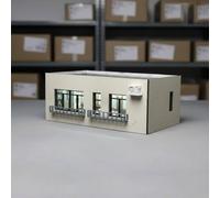 Gralara Modello Edilizio in 1 64 Casa in Miniatura Edificio Diorama Struttura Architettonica Facciata Realistica in PVC con, MO941113 D Modello Scena Edificio In Mattoni