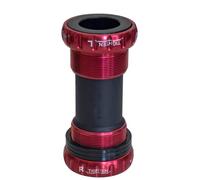 Gralara Movimento Centrale Filettato per Guarnitura 24 Mm Supporto Pedivella Calotta Movimento Cuscinetti Sigillati in Acciaio Inox Struttura Cava Leggera, Rosso