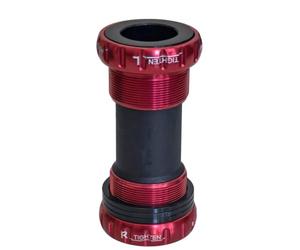 Gralara Movimento Centrale Filettato per Guarnitura 24 Mm Supporto Pedivella Calotta Movimento Cuscinetti Sigillati in Acciaio Inox Struttura Cava Leggera, Rosso