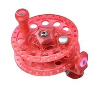 Gralara Mulinello da Pesca a Mosca Senza Cuscinetto, per Uso a Sinistra e a Destra, per surfcasting, Struttura in PP, Diametro 6 cm, Rosso