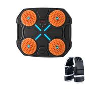 Gralara Music Boxing Machine Elettronico Attrezzatura per Pugilato da Parete Pad Regolabile con Funzioni Musicali Dispositivo Materiali PP E PC, Arancione con Guanti